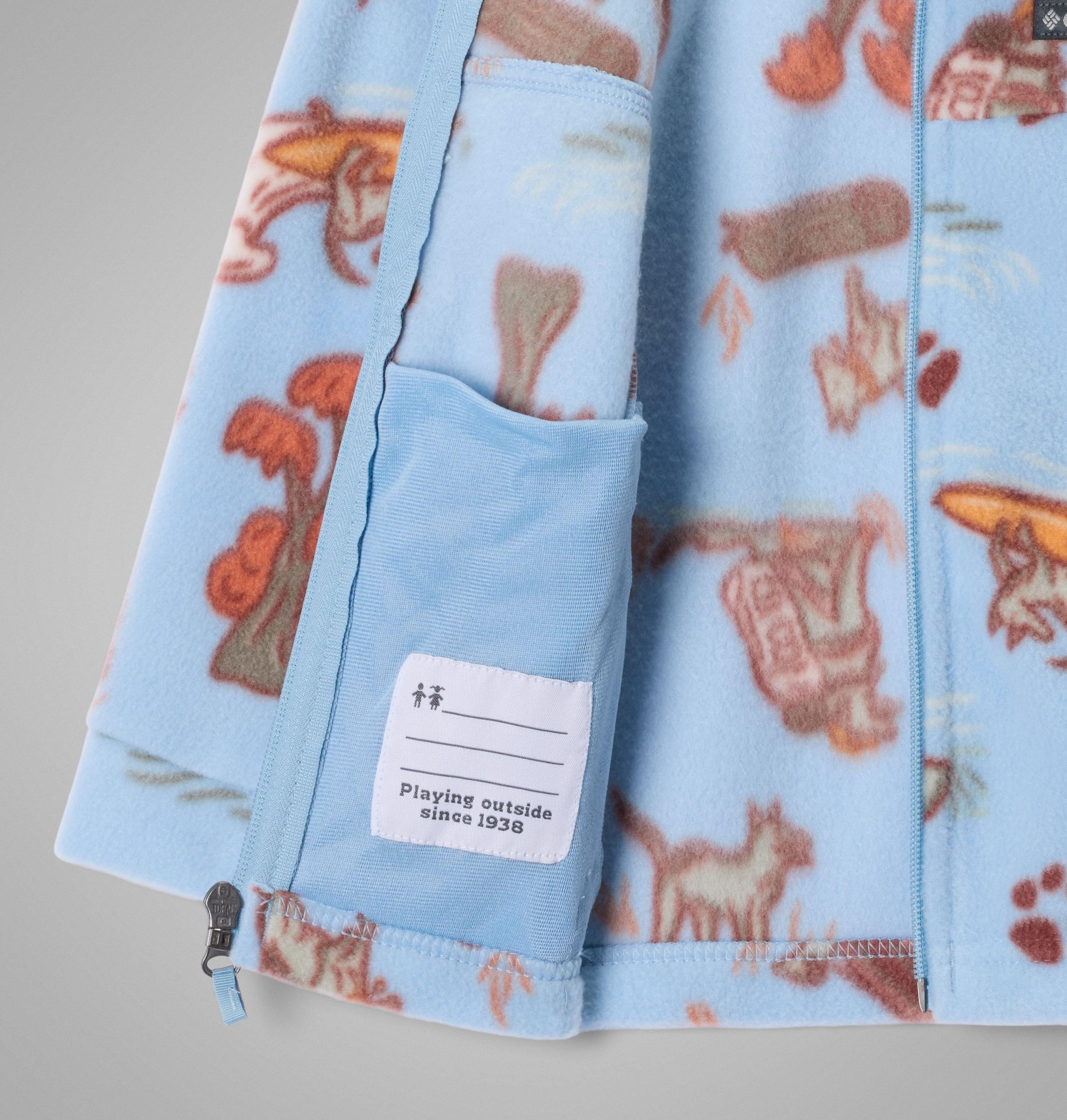 fleece med granittfjelltrykk for småbarn